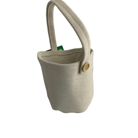 Simply Holiday Canvas Christmas Basket Lined Tote Buffalo Check Plaid - Picture 5 of 14